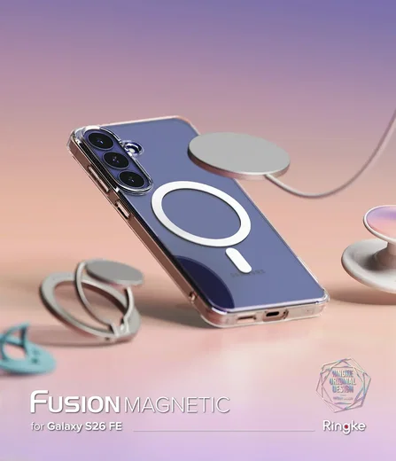 Ringke Fusion Magnetic Samsung Galaxy S26 FE Hoesje MagSafe Back Cover Clear afbeelding 14
