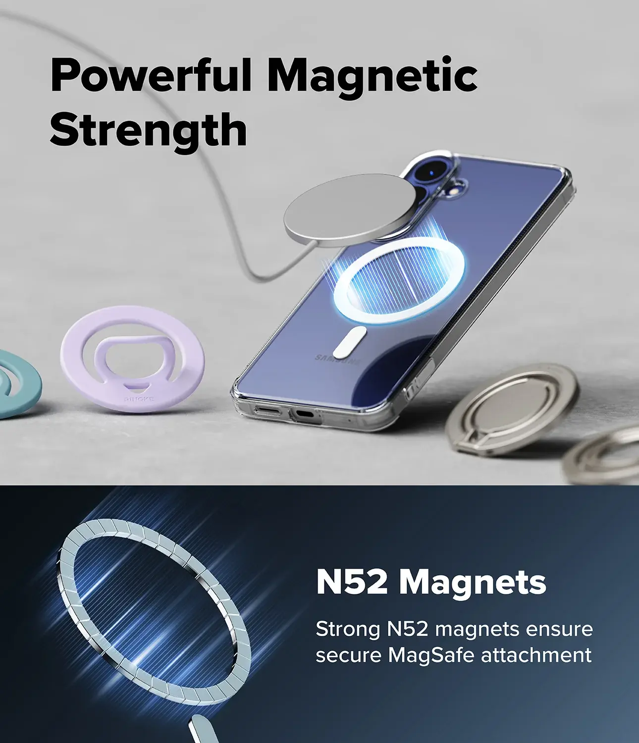 Ringke Fusion Magnetic Samsung Galaxy S26 FE Hoesje MagSafe Back Cover Clear afbeelding 5
