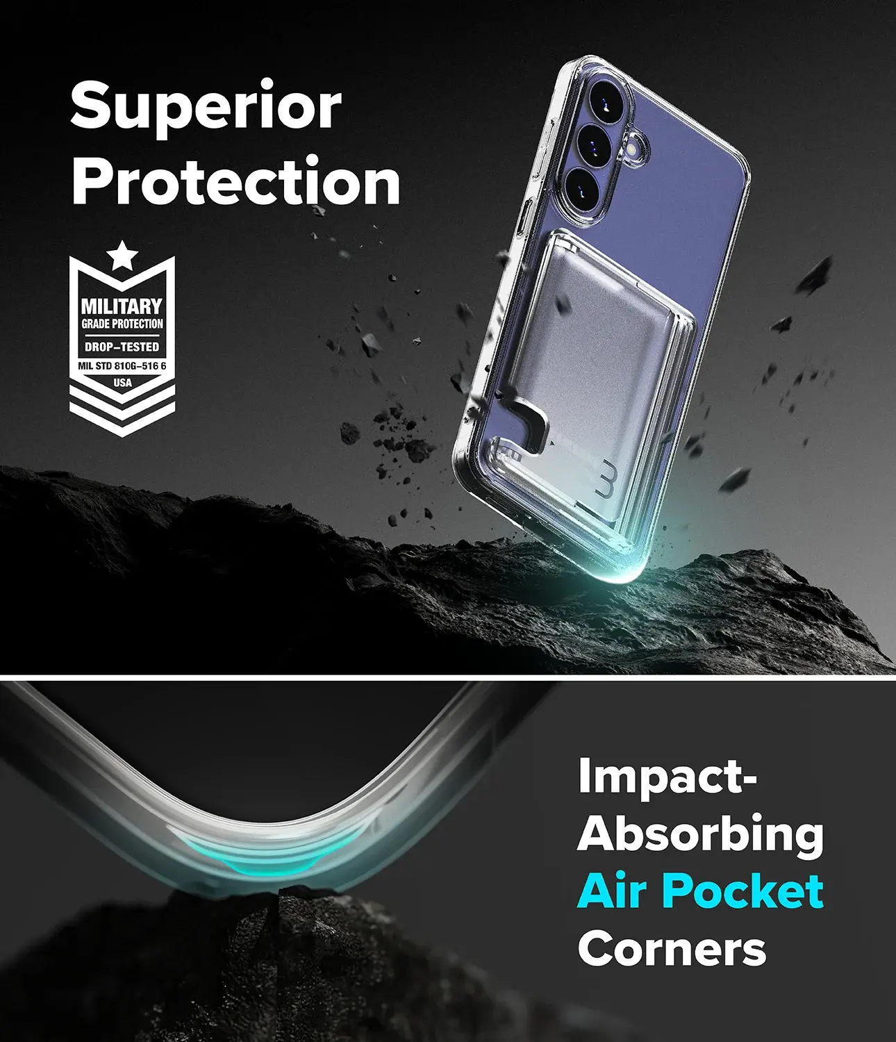 Ringke Fusion Card Samsung Galaxy S26 FE Hoesje Kaarthouder Transparant afbeelding 2