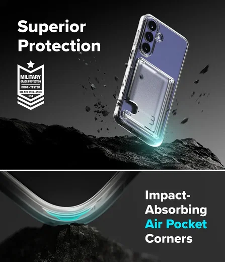 Ringke Fusion Card Samsung Galaxy S26 FE Hoesje Kaarthouder Transparant afbeelding 2