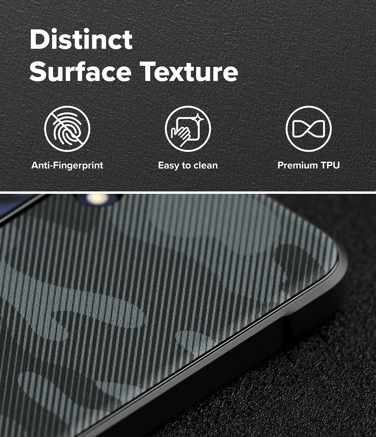 Ringke Onyx Samsung Galaxy S26 FE Hoesje Flexibel TPU Back Cover Camo Zwart afbeelding 7