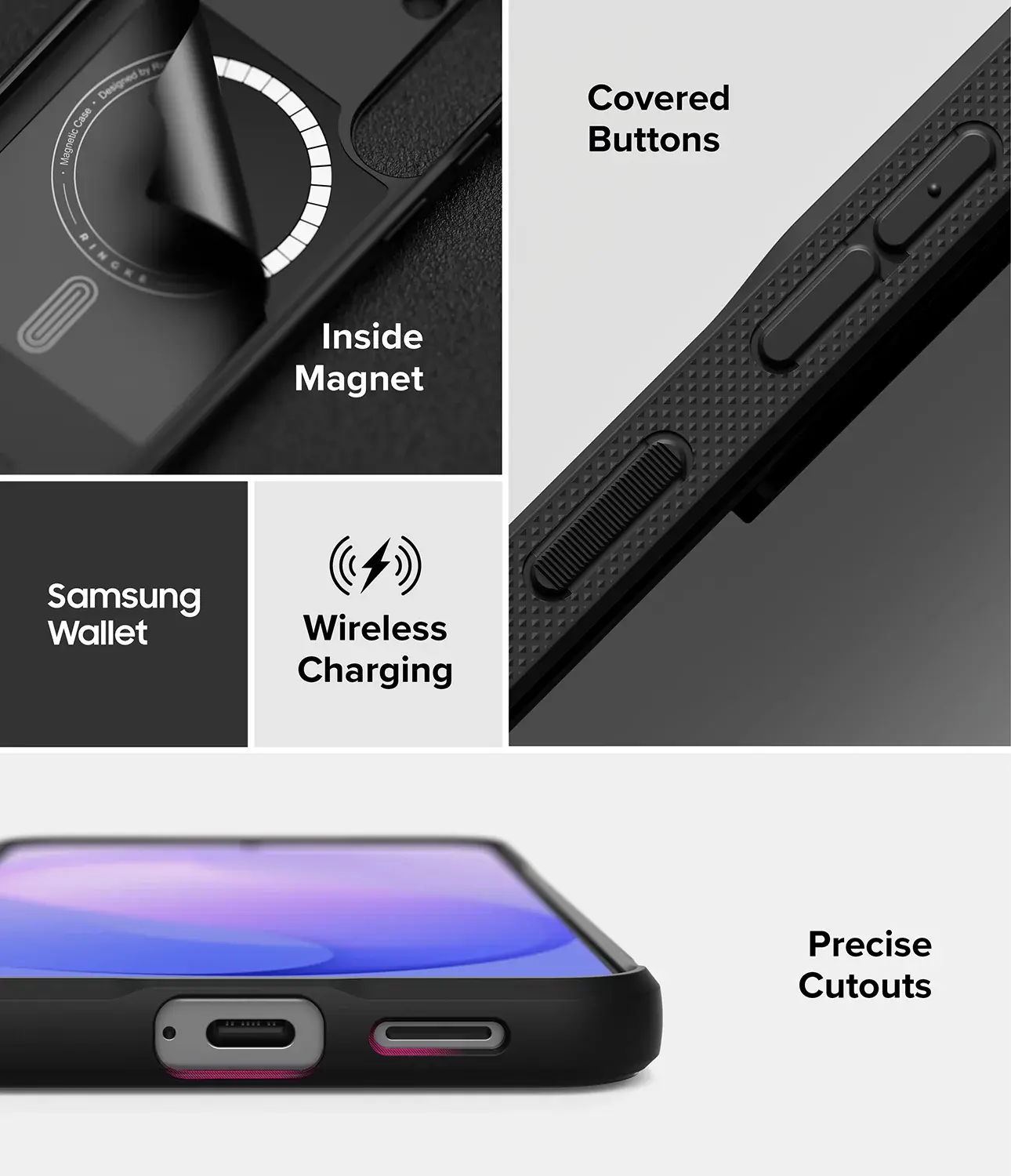 Ringke Onyx Magnetic Samsung Galaxy S26 FE Hoesje MagSafe Zwart afbeelding 10