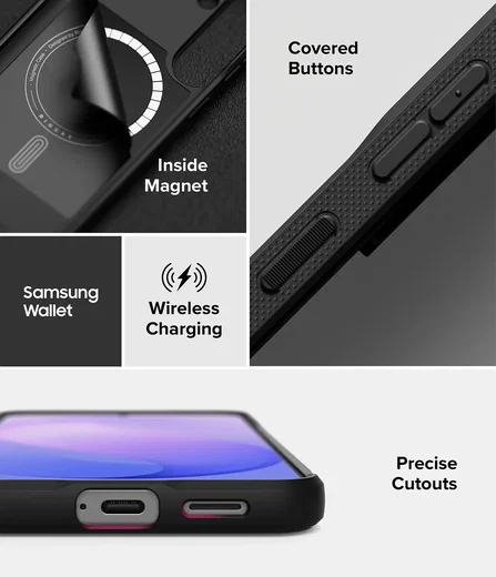 Ringke Onyx Magnetic Samsung Galaxy S26 FE Hoesje MagSafe Zwart afbeelding 10