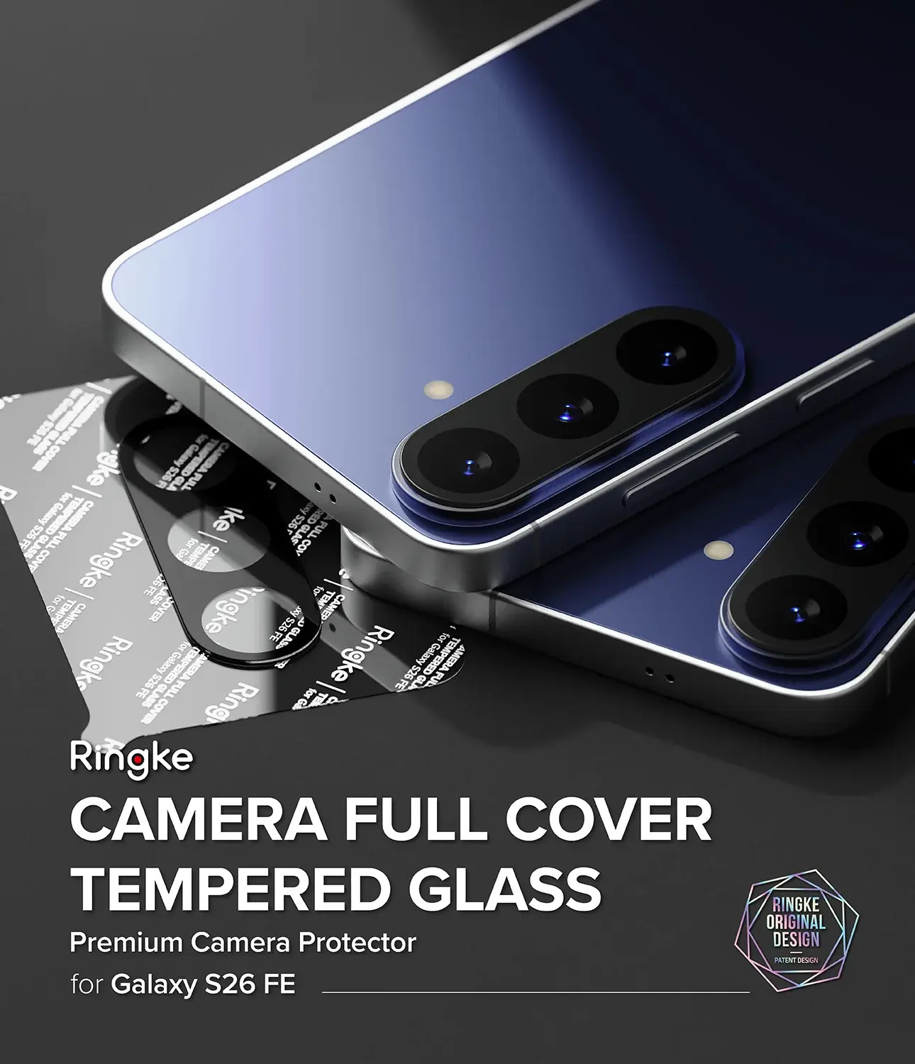 Ringke Camera Tempered Glass Samsung Galaxy S26 FE Camera Protector 2-Pack afbeelding 10