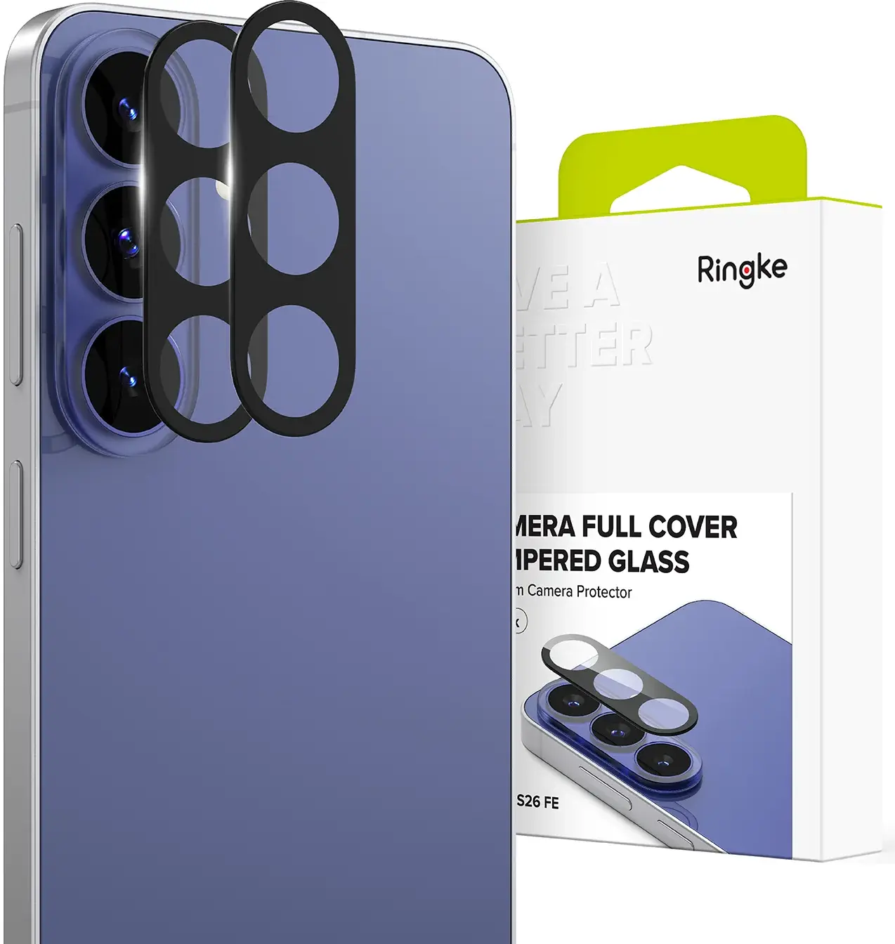 Ringke Camera Tempered Glass Samsung Galaxy S26 FE Camera Protector 2-Pack afbeelding 1