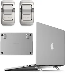 Ringke Step-Fit Mini Opvouwbare Laptop en Tablet Standaard Zilver afbeelding