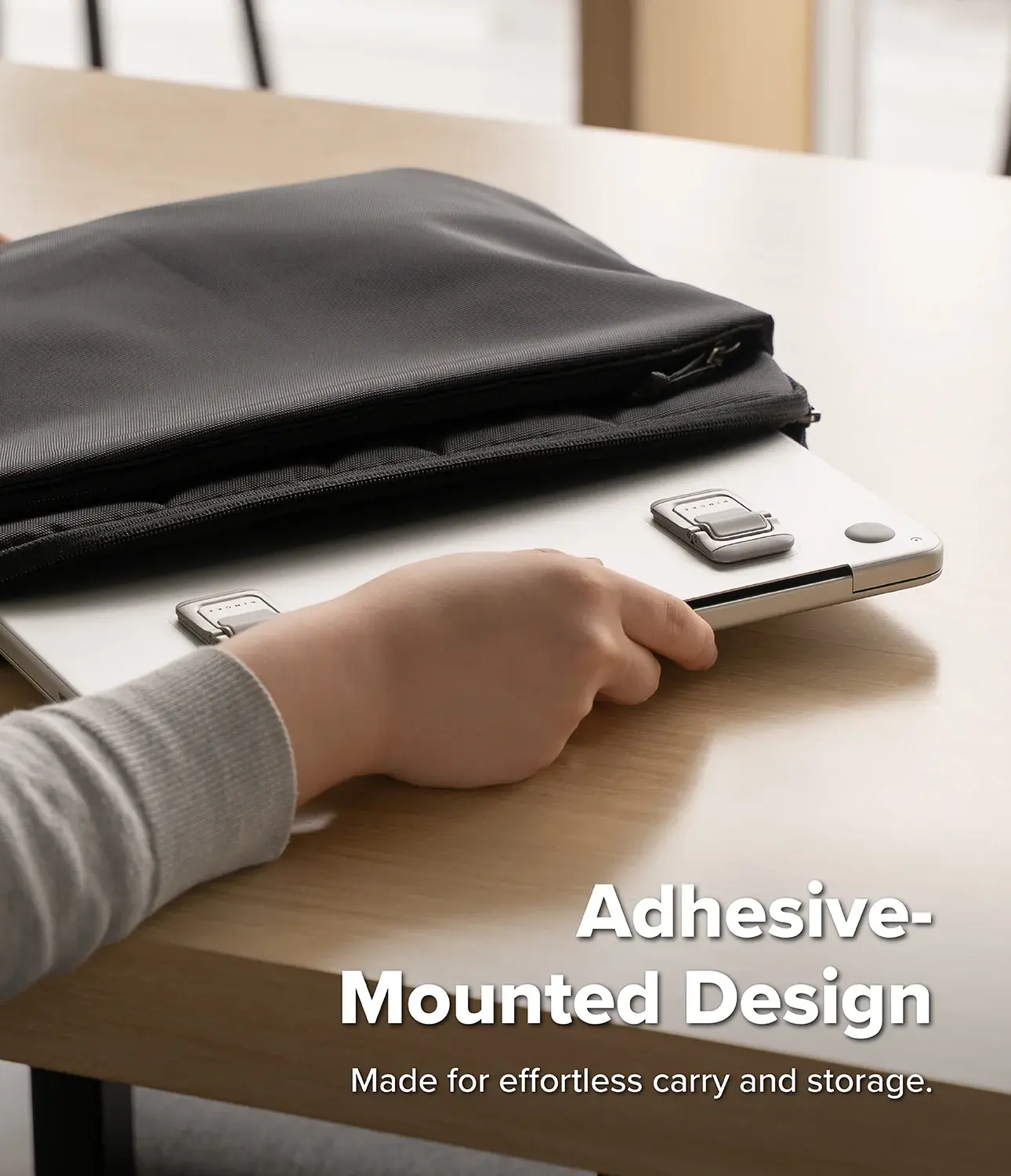 Ringke Step-Fit Mini Opvouwbare Laptop en Tablet Standaard Zilver afbeelding 6