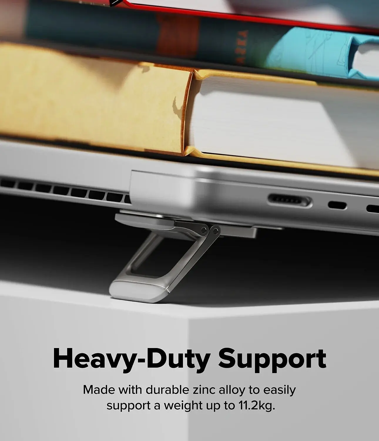 Ringke Step-Fit Mini Opvouwbare Laptop en Tablet Standaard Zilver afbeelding 8