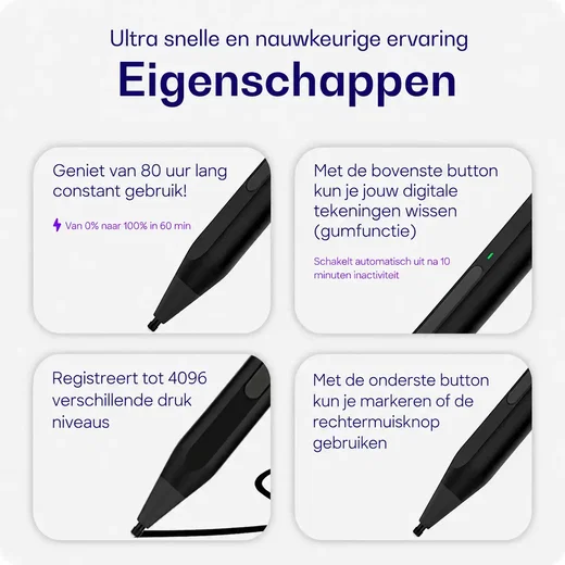 Buddi Aide 2 Stylus Pen voor Kobo E-readers Zwart afbeelding 5
