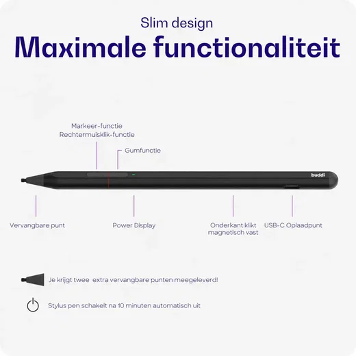 Buddi Aide 2 Stylus Pen voor Kobo E-readers Zwart afbeelding 8