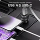 Buddi Power 89W USB-A / USB-C Autolader met USB-C naar Lightning Krulsnoer afbeelding 13