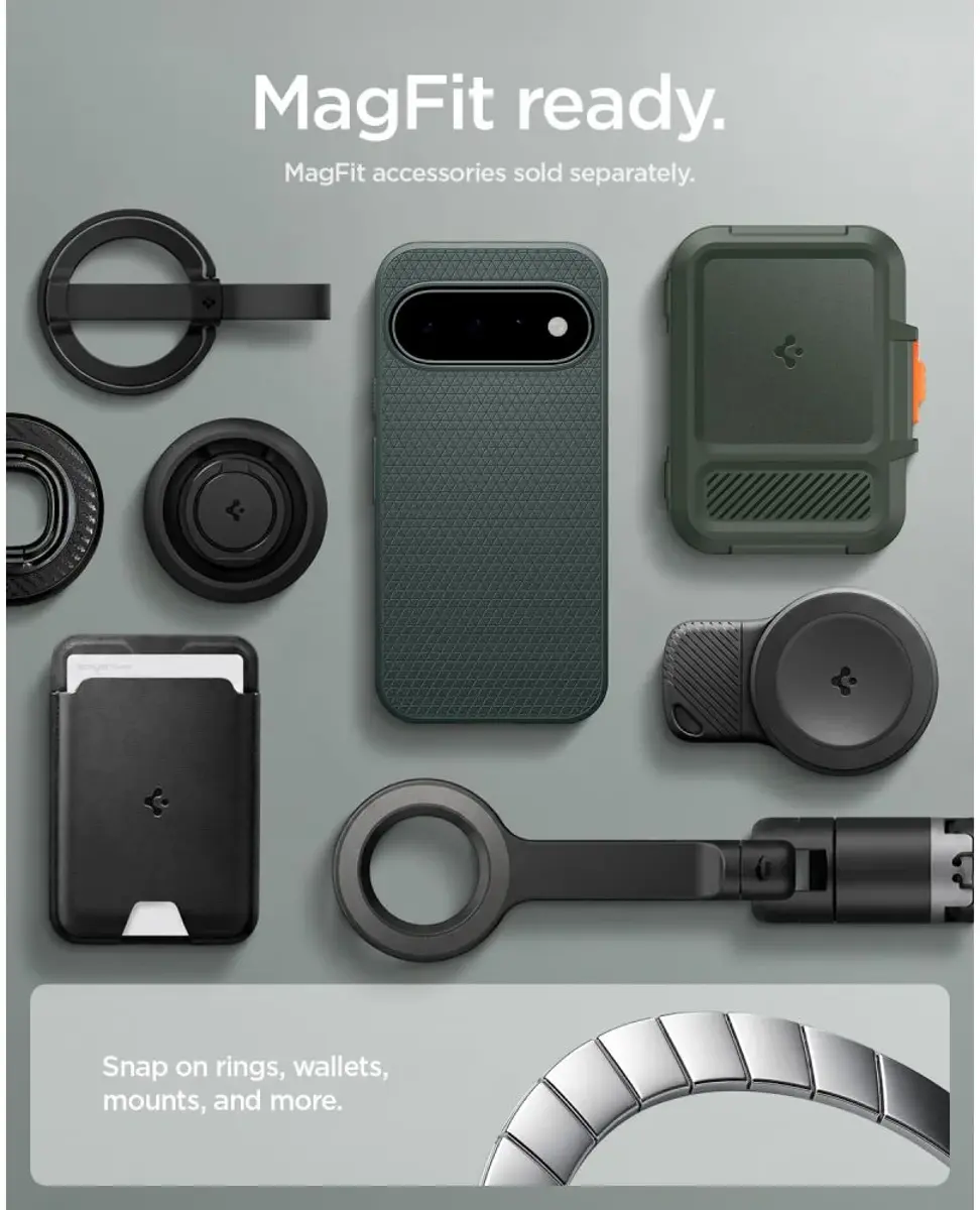 Spigen Liquid Air MagFit Google Pixel 11 Hoesje MagSafe Back Cover Groen afbeelding 7