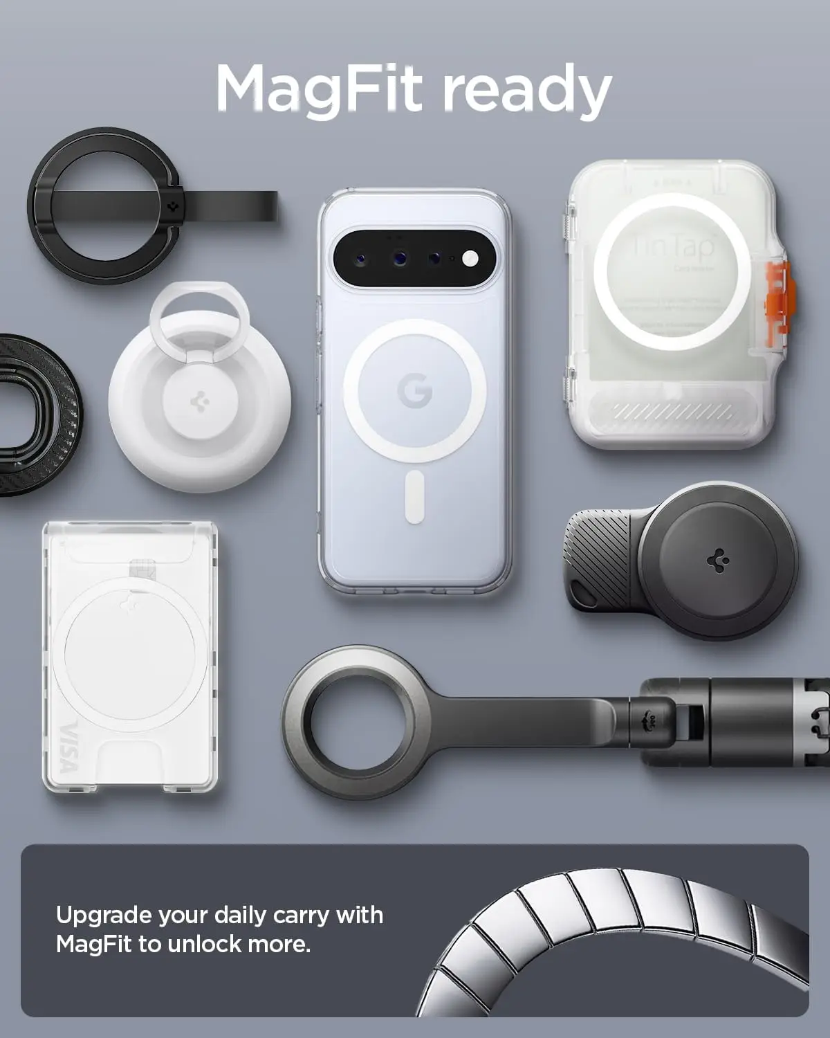 Spigen Ultra Hybrid MagFit Google Pixel 11 Hoesje MagSafe Transparant Wit afbeelding 5