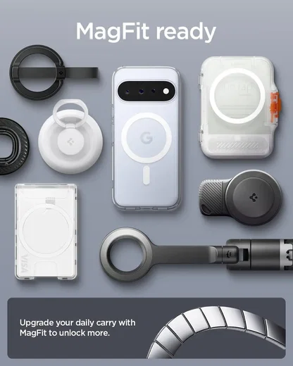 Spigen Ultra Hybrid MagFit Google Pixel 11 Hoesje MagSafe Transparant Wit afbeelding 5