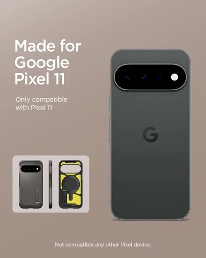 Spigen Tough Armor Google Pixel 11 Hoesje MagSafe Back Cover Gunmetal afbeelding 3