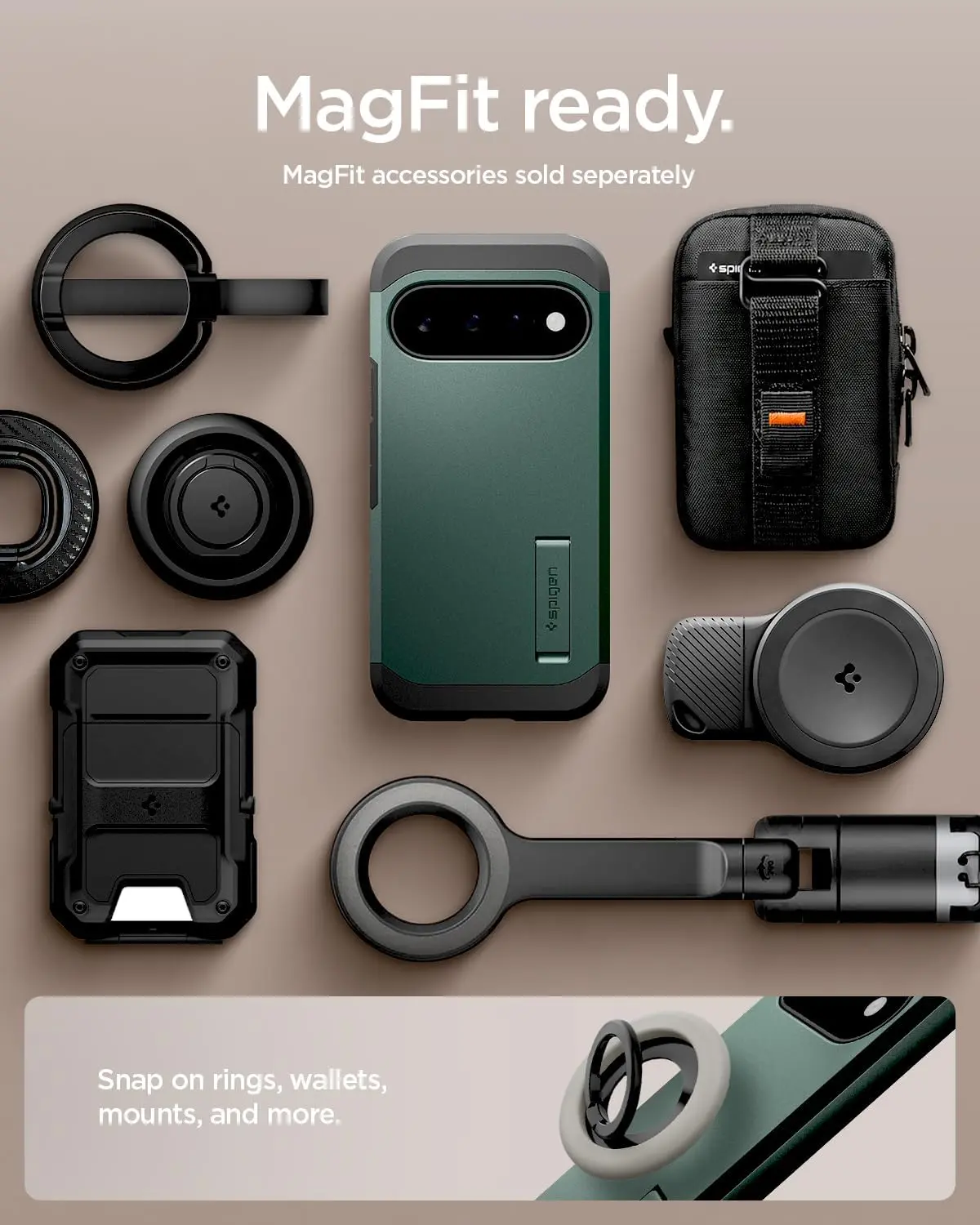 Spigen Tough Armor Google Pixel 11 Hoesje MagSafe Back Cover Groen afbeelding 7