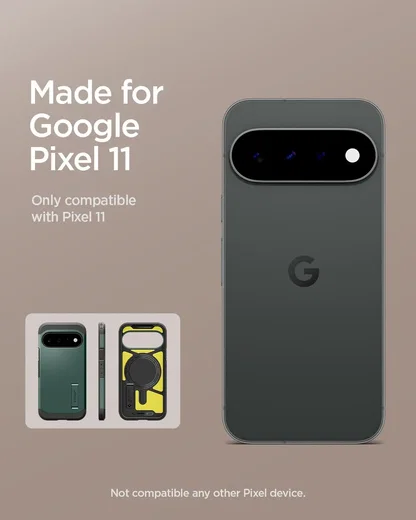 Spigen Tough Armor Google Pixel 11 Hoesje MagSafe Back Cover Groen afbeelding 3