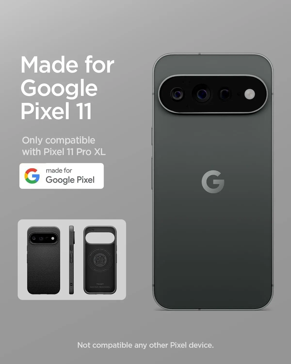 Spigen Liquid Air MagFit Google Pixel 11 Pro XL Hoesje MagSafe Back Cover Zwart afbeelding 2