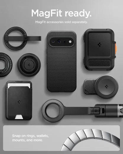 Spigen Liquid Air MagFit Google Pixel 11 Pro XL Hoesje MagSafe Back Cover Zwart afbeelding 7