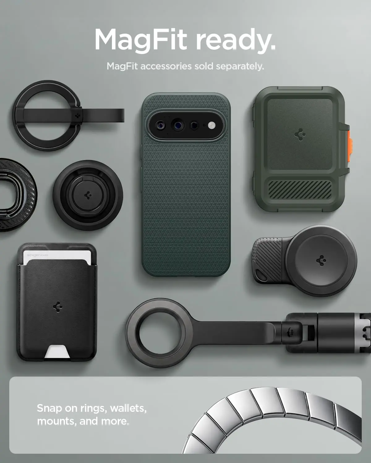 Spigen Liquid Air MagFit Google Pixel 11 Pro XL Hoesje MagSafe Back Cover Groen afbeelding 7