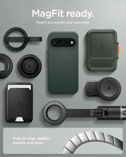 Spigen Liquid Air MagFit Google Pixel 11 Pro XL Hoesje MagSafe Back Cover Groen afbeelding 7