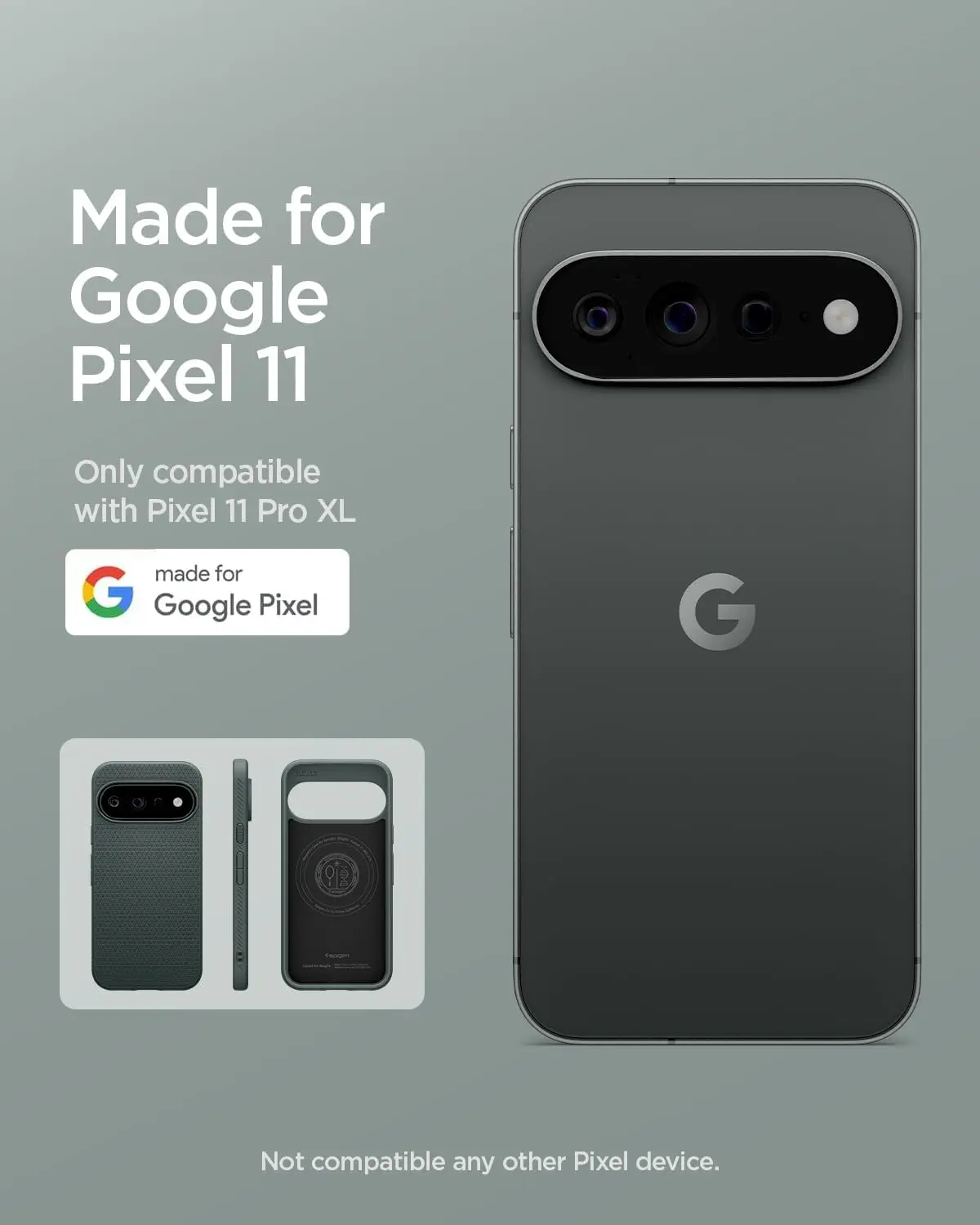 Spigen Liquid Air MagFit Google Pixel 11 Pro XL Hoesje MagSafe Back Cover Groen afbeelding 2