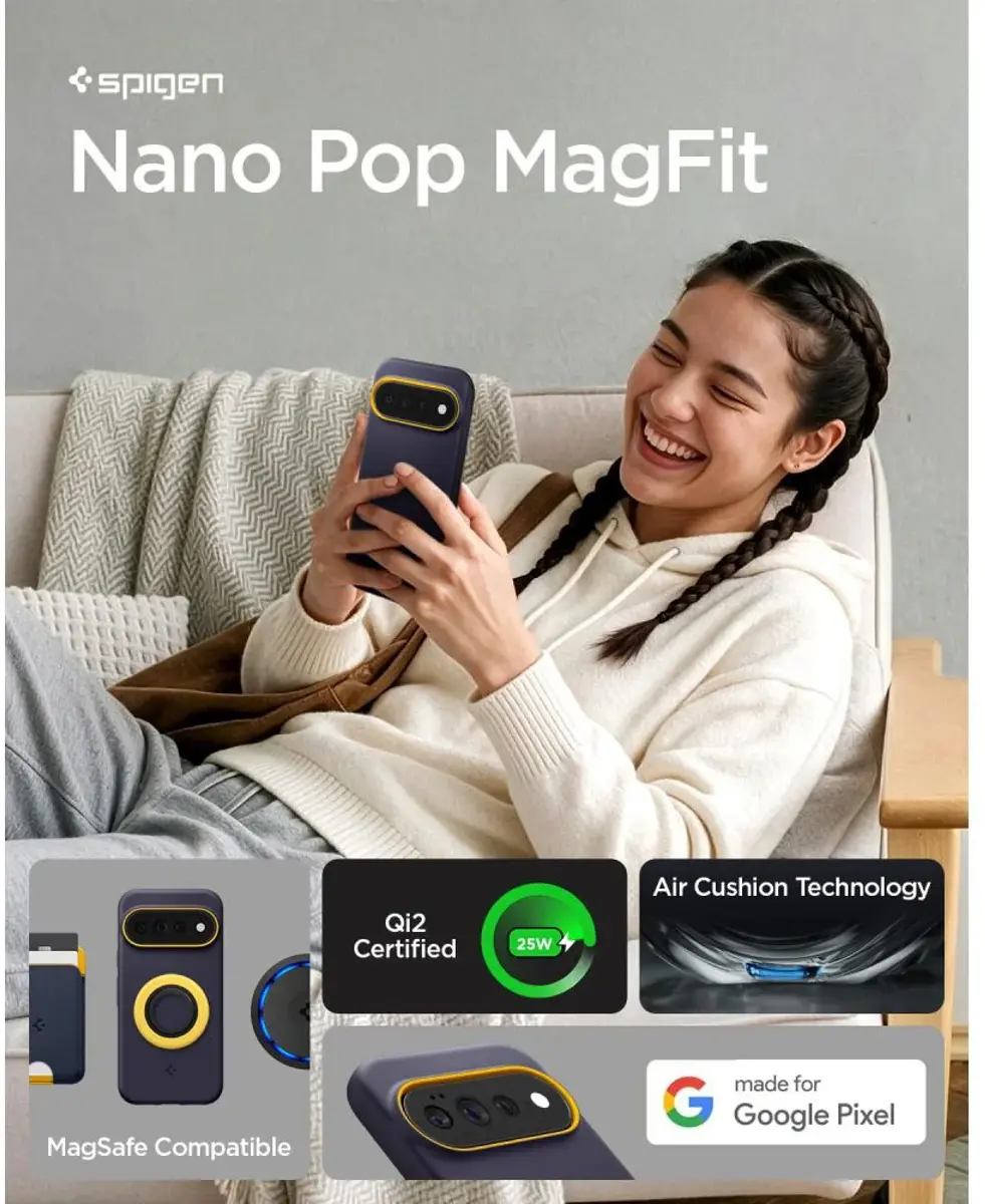 Spigen Nano Pop MagFit Google Pixel 11 Pro XL Hoesje MagSafe Back Cover Blauw afbeelding 3