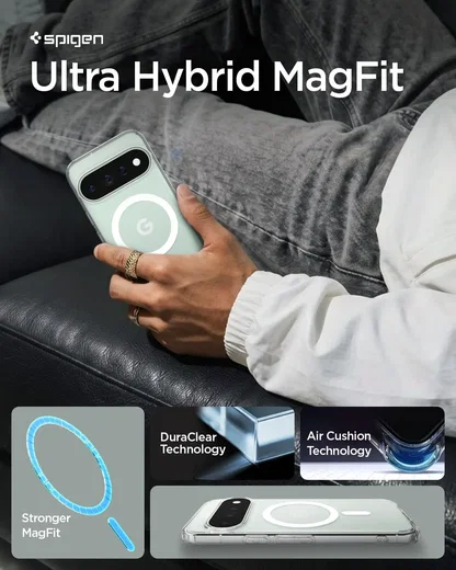 Spigen Ultra Hybrid MagFit Google Pixel 11 Pro XL Hoesje MagSafe Transparant Wit afbeelding 8