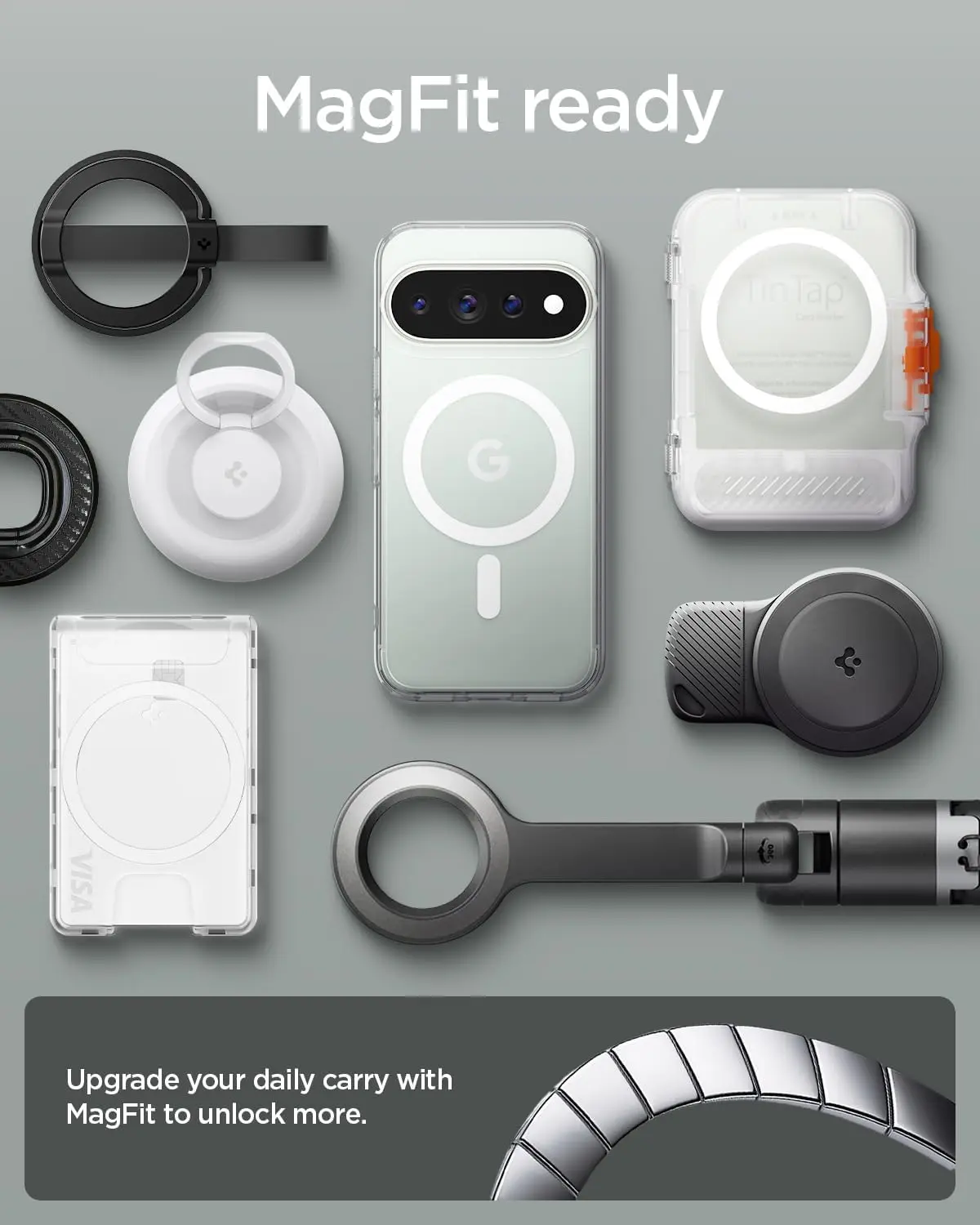 Spigen Ultra Hybrid MagFit Google Pixel 11 Pro XL Hoesje MagSafe Transparant Wit afbeelding 6