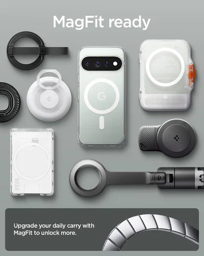 Spigen Ultra Hybrid MagFit Google Pixel 11 Pro XL Hoesje MagSafe Transparant Wit afbeelding 6