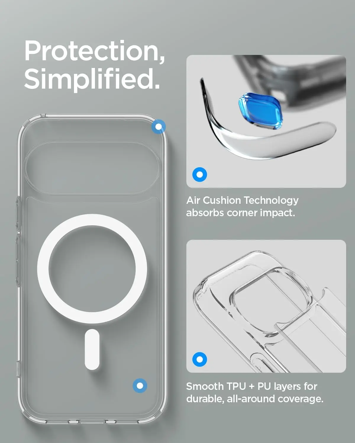 Spigen Ultra Hybrid MagFit Google Pixel 11 Pro XL Hoesje MagSafe Transparant Wit afbeelding 5