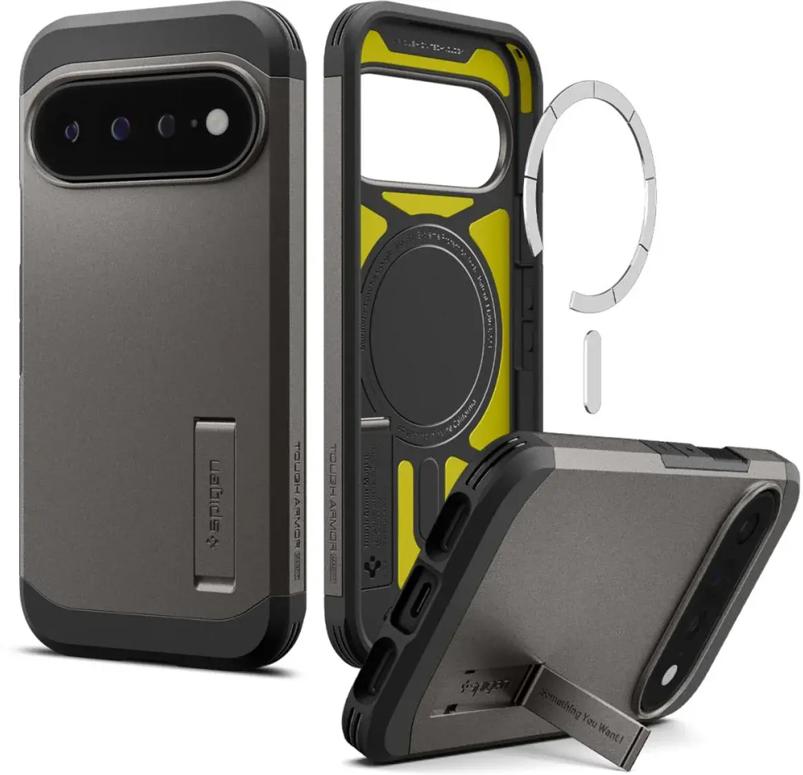 Spigen Tough Armor Google Pixel 11 Pro XL Hoesje MagSafe Back Cover Gunmetal afbeelding 1