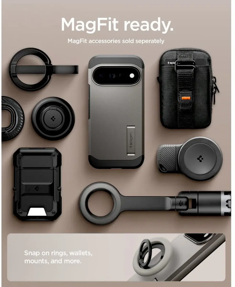 Spigen Tough Armor Google Pixel 11 Pro XL Hoesje MagSafe Back Cover Gunmetal afbeelding 7