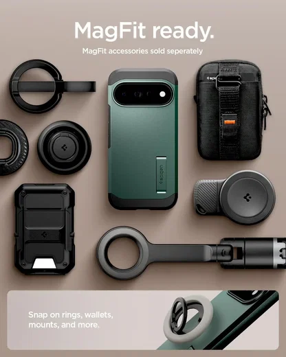 Spigen Tough Armor Google Pixel 11 Pro XL Hoesje MagSafe Back Cover Groen afbeelding 7