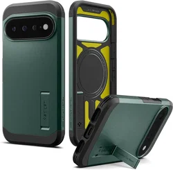 Spigen Tough Armor Google Pixel 11 Pro XL Hoesje MagSafe Back Cover Groen afbeelding