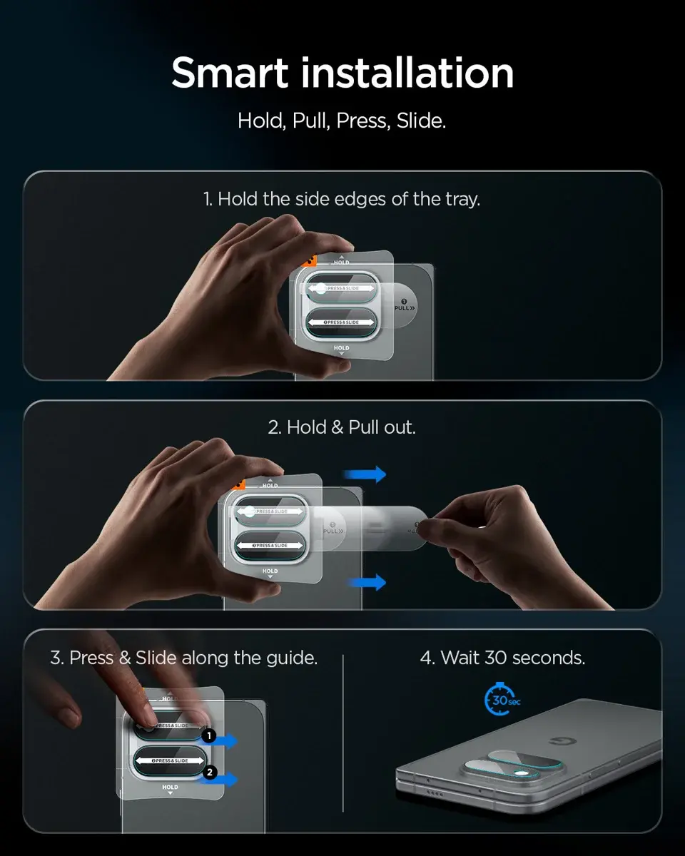 Spigen EZ Fit Optik Pro Google Pixel 11 Pro Fold Camera Protector Clear (2-Pack) afbeelding 6