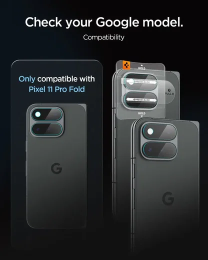 Spigen EZ Fit Optik Pro Google Pixel 11 Pro Fold Camera Protector Clear (2-Pack) afbeelding 3