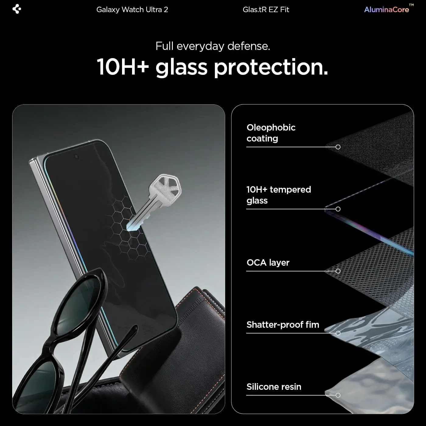 Spigen EZ Fit GLAS.tR Google Pixel 11 Pro Fold Screen Protector 2-Pack afbeelding 4