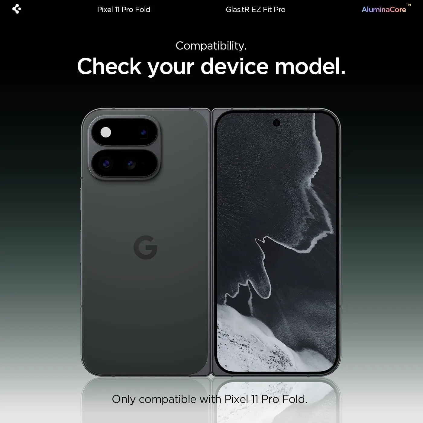Spigen EZ Fit GLAS.tR Google Pixel 11 Pro Fold Screen Protector 2-Pack afbeelding 2