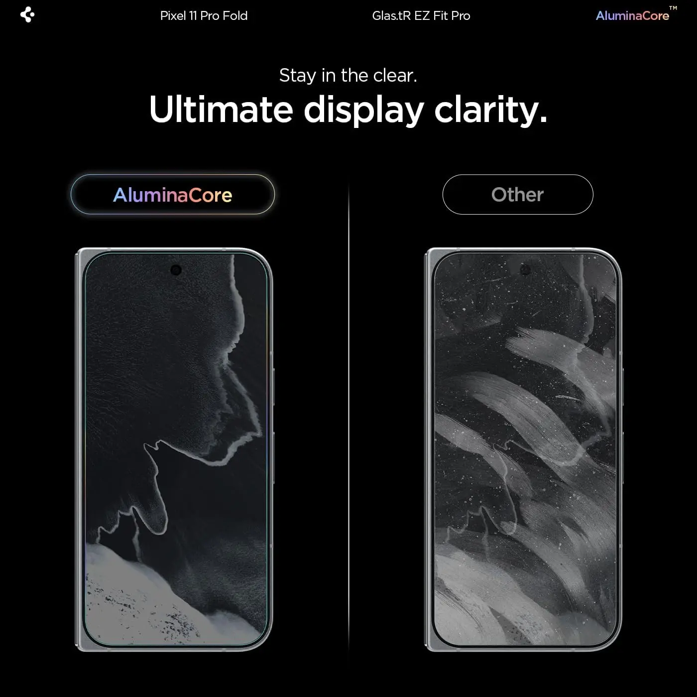 Spigen EZ Fit GLAS.tR Google Pixel 11 Pro Fold Screen Protector 2-Pack afbeelding 5