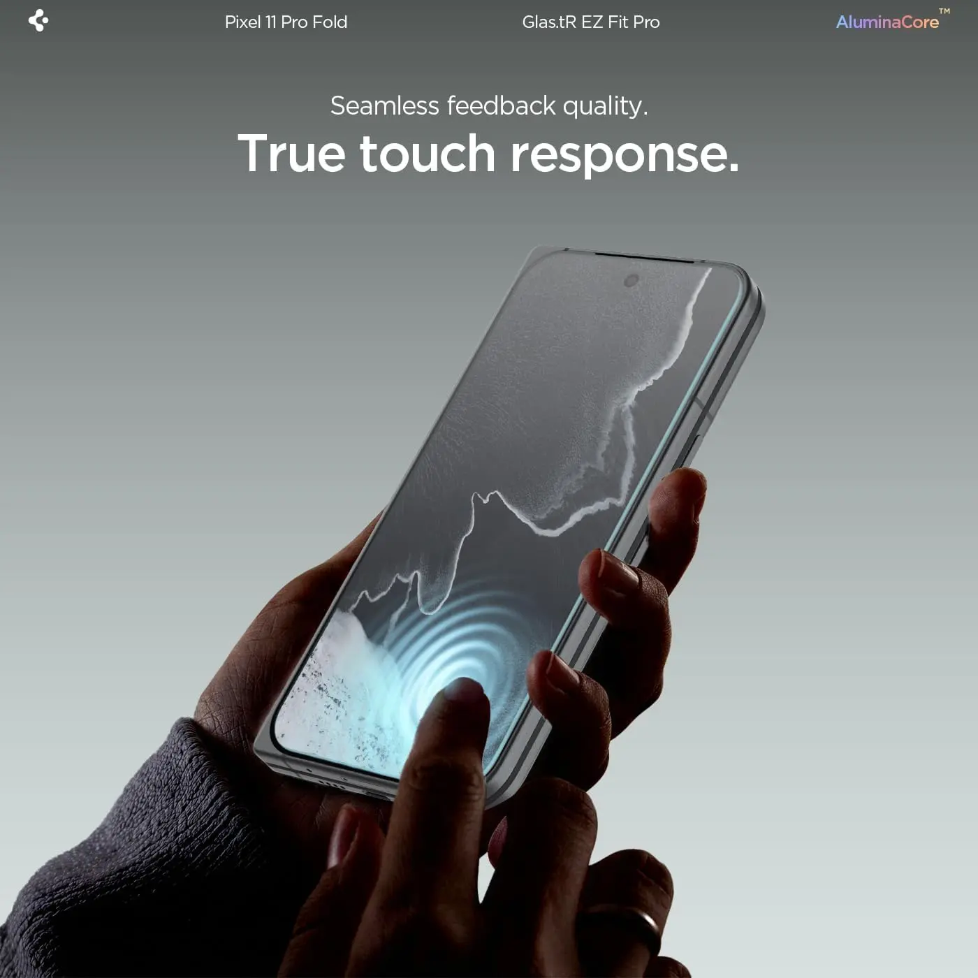 Spigen EZ Fit GLAS.tR Google Pixel 11 Pro Fold Screen Protector 2-Pack afbeelding 7