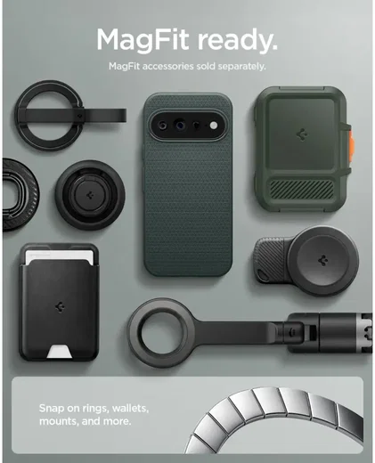 Spigen Liquid Air MagFit Google Pixel 11 Pro Hoesje MagSafe Back Cover Groen afbeelding 7