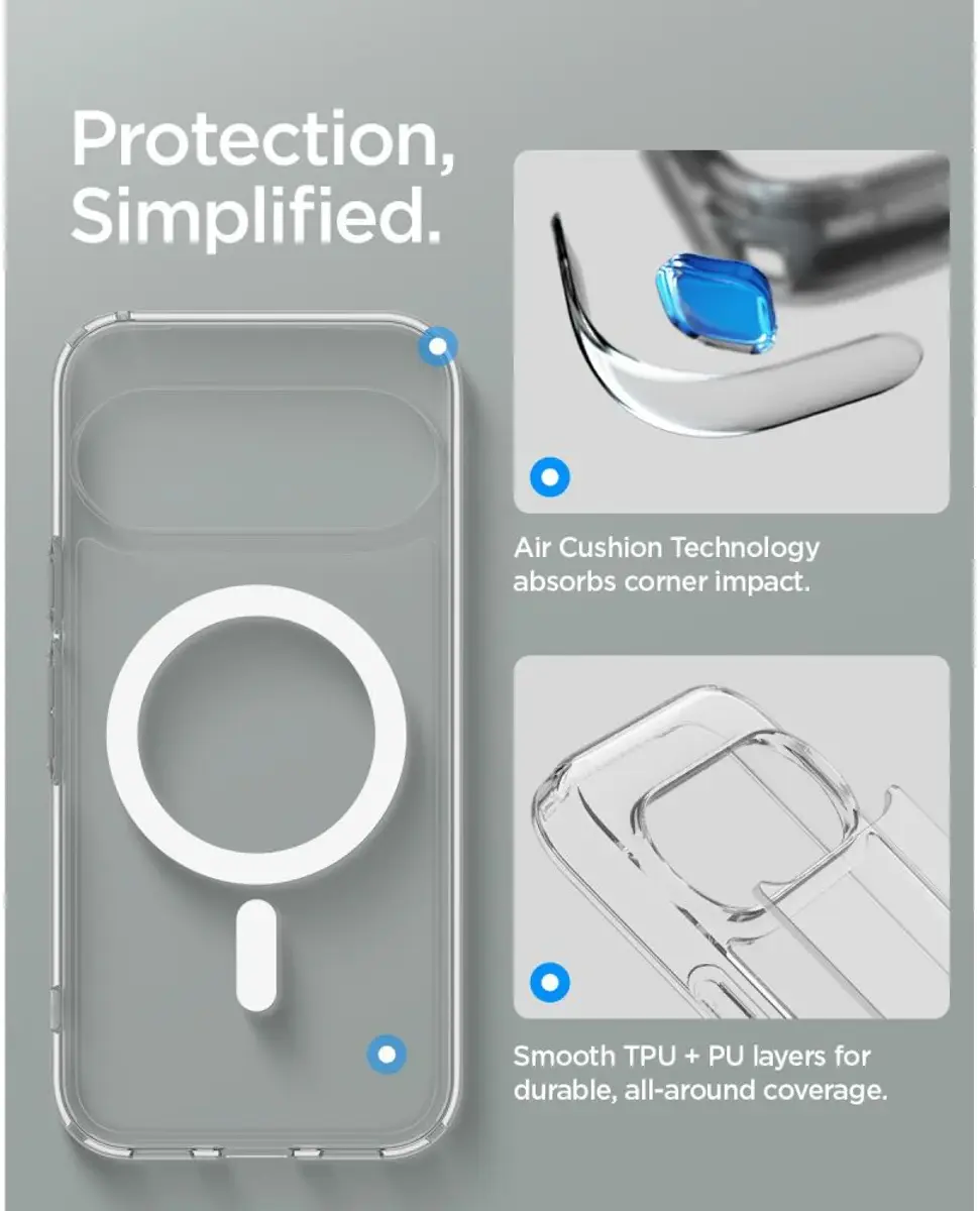 Spigen Ultra Hybrid MagFit Google Pixel 11 Pro Hoesje MagSafe Transparant Wit afbeelding 4
