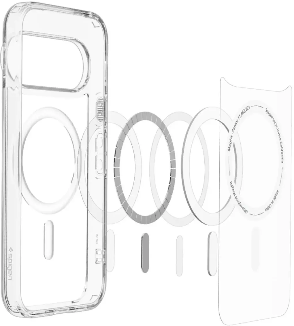 Spigen Ultra Hybrid MagFit Google Pixel 11 Pro Hoesje MagSafe Transparant Wit afbeelding 11