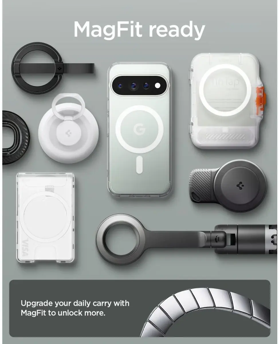 Spigen Ultra Hybrid MagFit Google Pixel 11 Pro Hoesje MagSafe Transparant Wit afbeelding 5