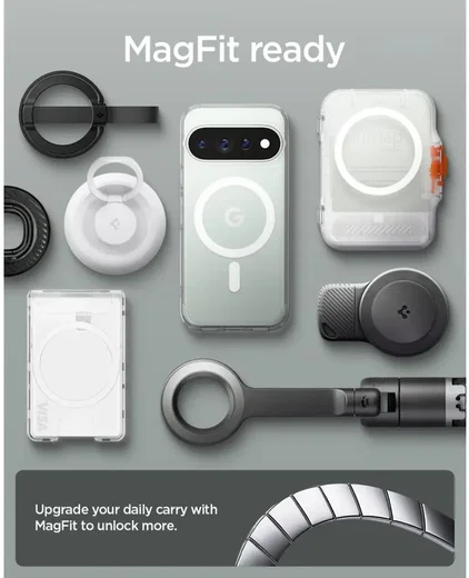 Spigen Ultra Hybrid MagFit Google Pixel 11 Pro Hoesje MagSafe Transparant Wit afbeelding 5