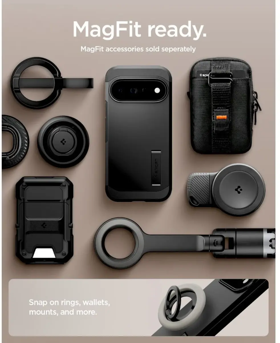 Spigen Tough Armor Google Pixel 11 Pro Hoesje MagSafe Back Cover Zwart afbeelding 7
