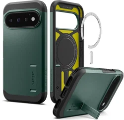 Spigen Tough Armor Google Pixel 11 Pro Hoesje MagSafe Back Cover Groen afbeelding