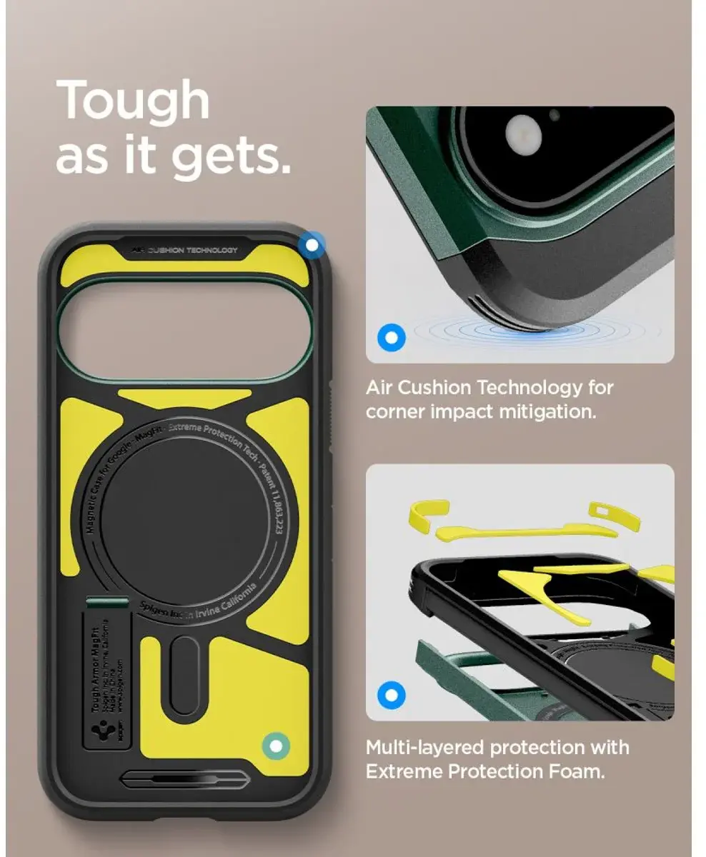 Spigen Tough Armor Google Pixel 11 Pro Hoesje MagSafe Back Cover Groen afbeelding 5
