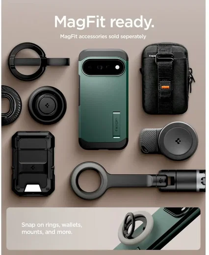 Spigen Tough Armor Google Pixel 11 Pro Hoesje MagSafe Back Cover Groen afbeelding 7